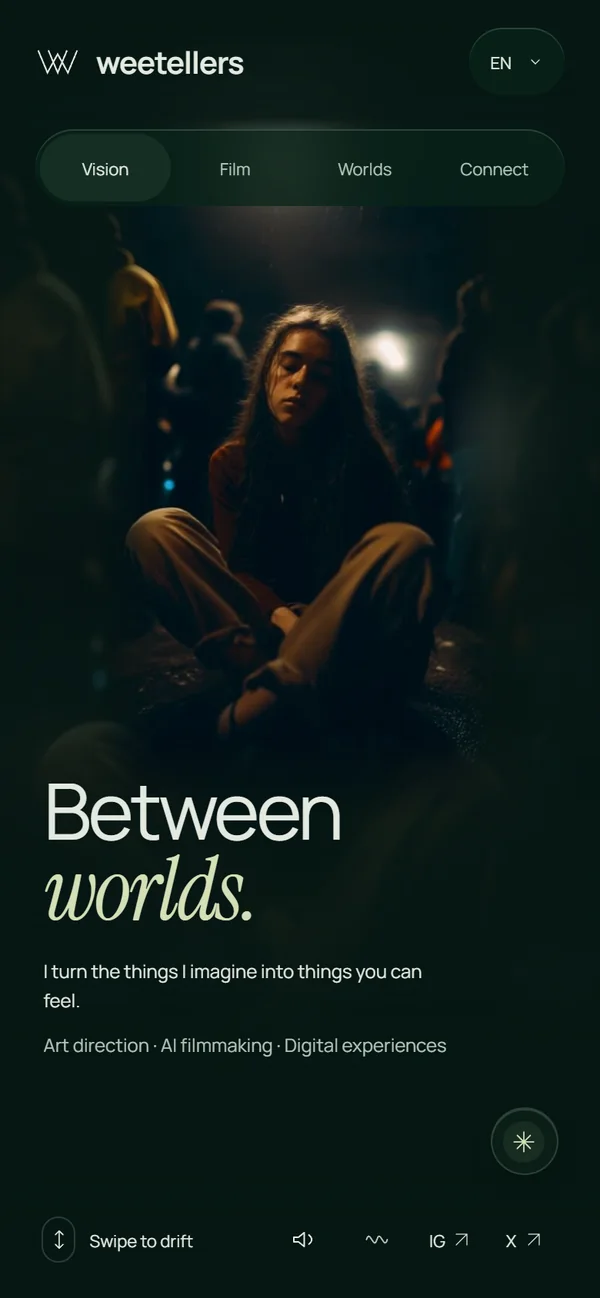 Weetellers on a phone: the film still fills the top, the headline sits below it.